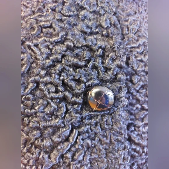 SOLD - Vintage Black Persian Fur Midi Coat - Medium - Excellent condition - Picture 5 of 10